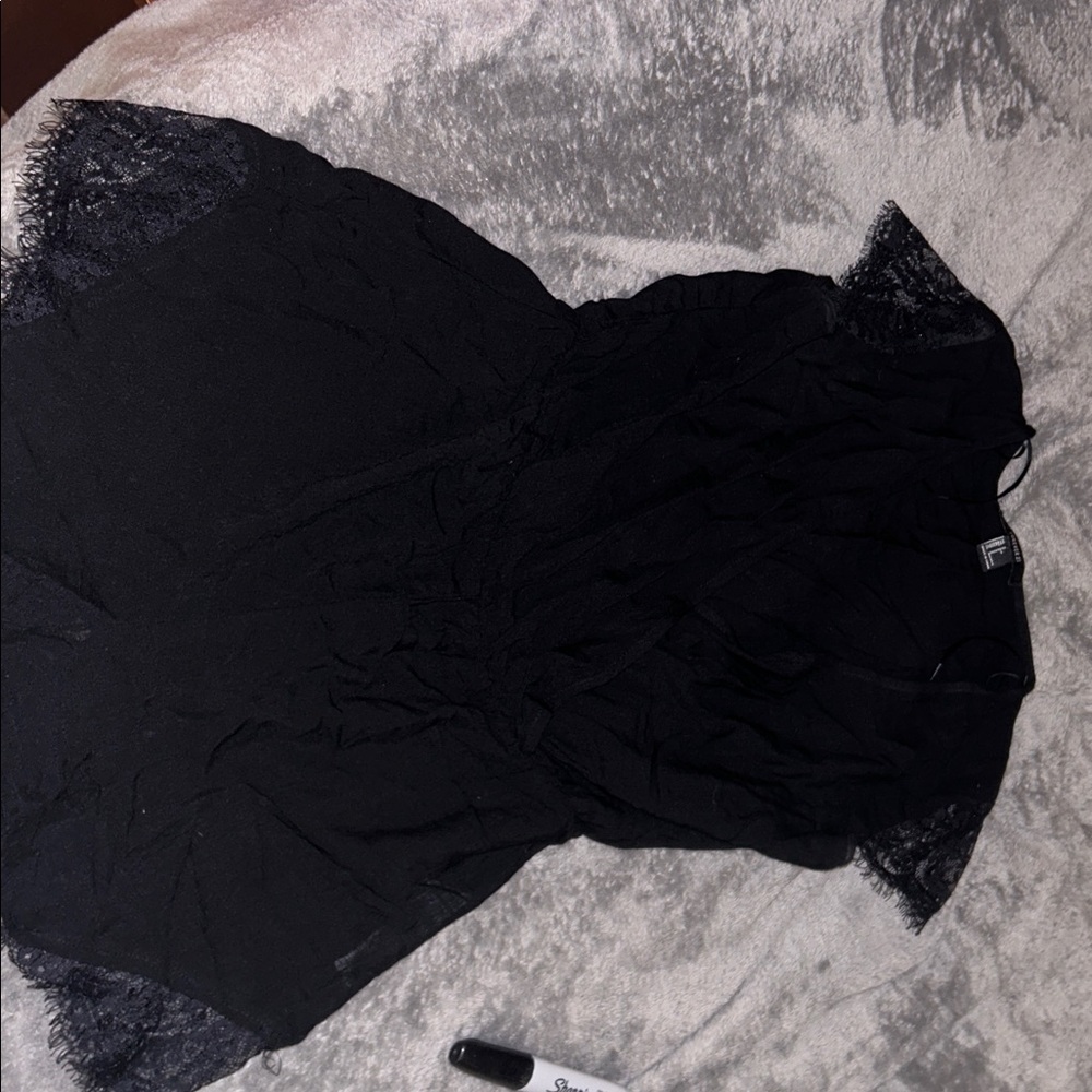 Elegant Black Lace Romper